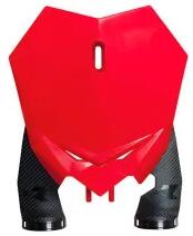 RTECH Front Number Plate With Triple Clam Protectors - R-tbbetrs0021 (r-tbbetrs0021)