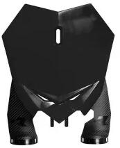 RTECH Front Number Plate With Triple Clam Protectors - R-tbbetnr0021 (r-tbbetnr0021)