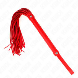  KINK - piros textúrájú markolatú korbács, 48, 5 cm (ESD-240693A11X)