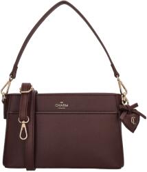 Charm London Vörös elegáns válltáska „Samantha (K01060-001-burgundy-HU)