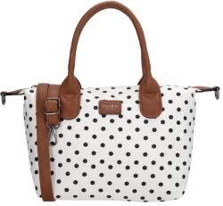 Charm London Fekete-fehér pöttyös vízálló válltáska „Feminity (K20777-981-dots-black-white-HU)