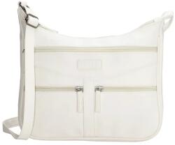 Beagles Fehér bőr válltáska „Nemesis 2 (K20344-003-white-HU)