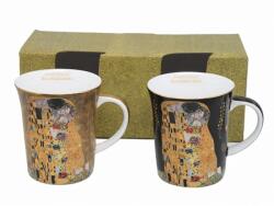 Queen Isabell Klimt porcelán bögre szett díszdobozban - 400 ml - fekete/aranybarna (IMO-PP-W24KL94-2-15361)