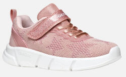 GEOX kislány sportcipő - hálós felsőrész, tépőzáras, légáteresztő talp, rosegold