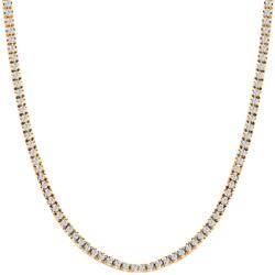 SAVICKI Colier tennis aur 585 safire albe 5.840 ct 42 cm