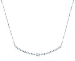 SAVICKI Colier din aur alb 585 cu diamante albe 0.23 ct 43 cm