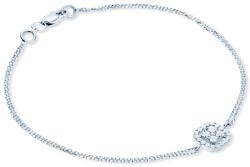 SAVICKI Brățară Celebrity pătrată din aur alb 585 cu diamant alb 0.22 ct 16 cm