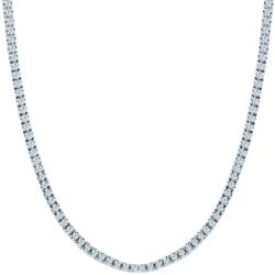 SAVICKI Colier tennis aur alb 585 safire albe 5.840 ct 3, 0 mm 42 cm