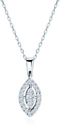 SAVICKI Colier din aur alb 585 cu diamante albe 0.17 ct 44 cm
