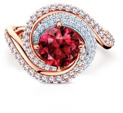 SAVICKI Inel Savicki: aur bicolor, rubin, diamante