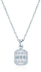 SAVICKI Colier din aur alb 585 cu diamante albe 0.33 ct 43 cm