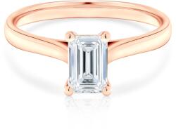 SAVICKI Inel de logodnă: aur roz, diamant