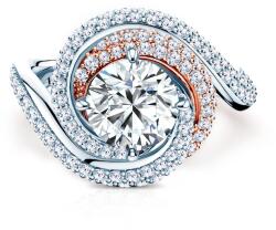 SAVICKI Inel Savicki: aur bicolor, diamante - savicki - 318 193,00 RON