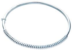 SAVICKI Brățară bangle din aur alb 585 cu diamant alb 0.62 ct