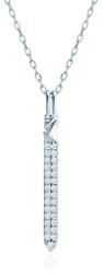SAVICKI Colier din aur alb 585 cu diamante albe 0.08 ct 45 cm