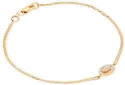 SAVICKI Brățară Celebrity ovală din aur 585 cu diamant alb 0.16 ct 16 cm