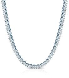 SAVICKI Colier tennis aur alb 585 diamante albe de laborator 6.900 ct 3, 8 mm 42 cm