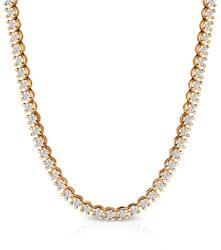 SAVICKI Colier tennis aur 585 safire albe 9.200 ct 3, 8 mm 42 cm