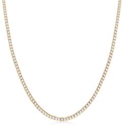 SAVICKI Colier tennis din aur 585 cu safire albe 4.840 ct 3, 0 mm 40 cm