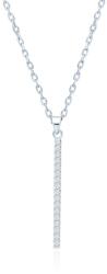 SAVICKI Colier dreptunghi din aur 585 cu diamante albe 0.14 ct 43 cm