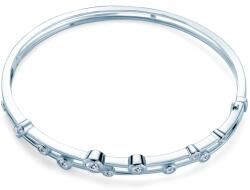 SAVICKI Brățară bangle din aur alb 585 cu diamant alb 0.76 ct