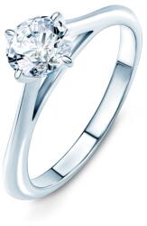 SAVICKI Inelul de logodnă The Light: aur alb, diamant