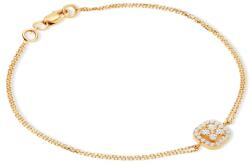 SAVICKI Brățară Celebrity pătrată din aur 585 cu diamant alb 0.22 ct 16 cm