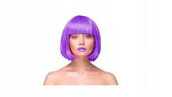 PartyPal Party paróka haj rövid egyenes lila Bob farsang fotófülke bál (142783)