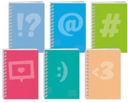 Statovac-komerc Spirálfüzet Sazio Hashtag A/5 50 lapos kockás (106322)