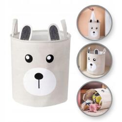 eCarla.pl Rendszerező, Játéktároló, Szennyestartó Kosár Mackó 40 X 33 CM Bézs 43L OR110 (5903678583705)