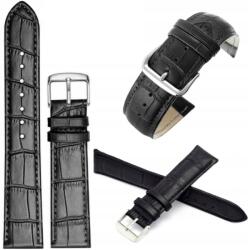  Bőrszíj Okosórához 22mm Univerzális Fekete Teleszkóp (pasek do zegarka skórzany)