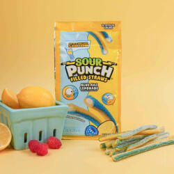  Sour Punch Filled Straws Blue Raz Lemonade töltött gumicukor 142g - delfinbuvar
