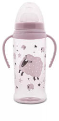  Lorelli My Friend Tanulópohár Szimmetrikus szilikon csőrrel, Rózsaszín bárány 6+ hó (360 ml/db) - babybear
