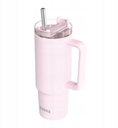 QUOKKA Rozsdamentes acél termobögre szívószállal, 950 ml, Quokka Light Pink (világos rózsaszín) (40037)