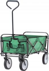 GardenLine Kocsi Összecsukható Fekete 116X54X90 Szállító Utánfutó 145L (WOZ5168)