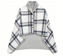  Puha meleg zöld poncsó stílusú cipzáras takaró alvásszünetre100cm*140cm (SGY-3562136)