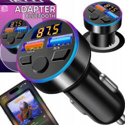 RETOO Fm Adó Bluetooth Töltő MP3 2x Usb LCD Képernyő 3az1ben Multifunkciós (transmiter bt E810)