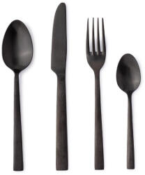 Bizzotto Set 16 tacamuri masa otel negru satinat 4x14, 5h; 5x19h; 5x18, 8h; 8x21, 5h (0555406) Tacam