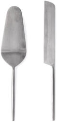 Bizzotto Set 2 tacamuri servire desert otel argintiu satinat Bronte 6x26h; 2, 5x27h (0555443) Tacam