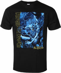 ROCK OFF Tricou pentru bărbați Iron Maiden - FOTD Blue Tone Eddie Vertical Logo - Negru - ROCK OFF - IMTEE149MB