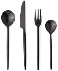 Bizzotto Set 16 tacamuri otel negru satinat Bronte 6, 5x17h; 7, 5x20, 1h; 7, 5x20, h; 8x24h (0555425) Tacam