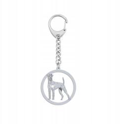 Mejk Jewellery Ezüst kulcstartó Irish terrier 925 Ajándék Ékszer Gravírozás (BRELOK Z PSEM IRISH TERRIER)