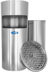 Limpio Cos de gunoi cu scrumiera Limpio CSR-03, Inox, 20L, D250xH600 mm Cos de gunoi