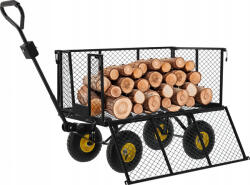 GardenLine Kocsi Ponyvával Talicska Szállító Utánfutó 300KG 200L (WOZ0115B)