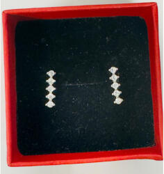Flippy Cercei Dama Argint 925, Jolie, Model Bagheta cu 5 Pietre mici, 1.04 g, Argintiu (teo-125996)