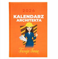  Naptár A5 2026 Narancssárga Határidőnapló Építésznek Építész Név Wz (Kalendarz Pomarańczowy Architekt Imię)