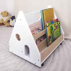 NOOT Biblioteca Montessori cu roti, in forma de casuta BOOKY Pearl