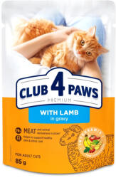 CLUB 4 PAWS Premium Bárány Szószban Nedves Macskaeledel 85 g - zoonet
