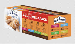 CLUB 4 PAWS Premium Set No. 3 Nedves Macskaeledel pack (48х85 g), 4, 08 kg - zoonet