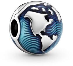 PANDORA Places 799429C01 Kék földgömb klip charm (Ag925/1000, 2, 6g)